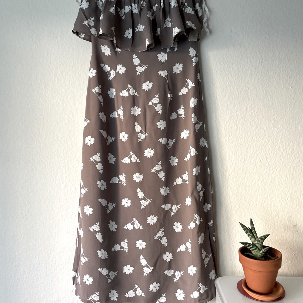 Flynn Skye Fiona Midi Dress- Stone Bunches